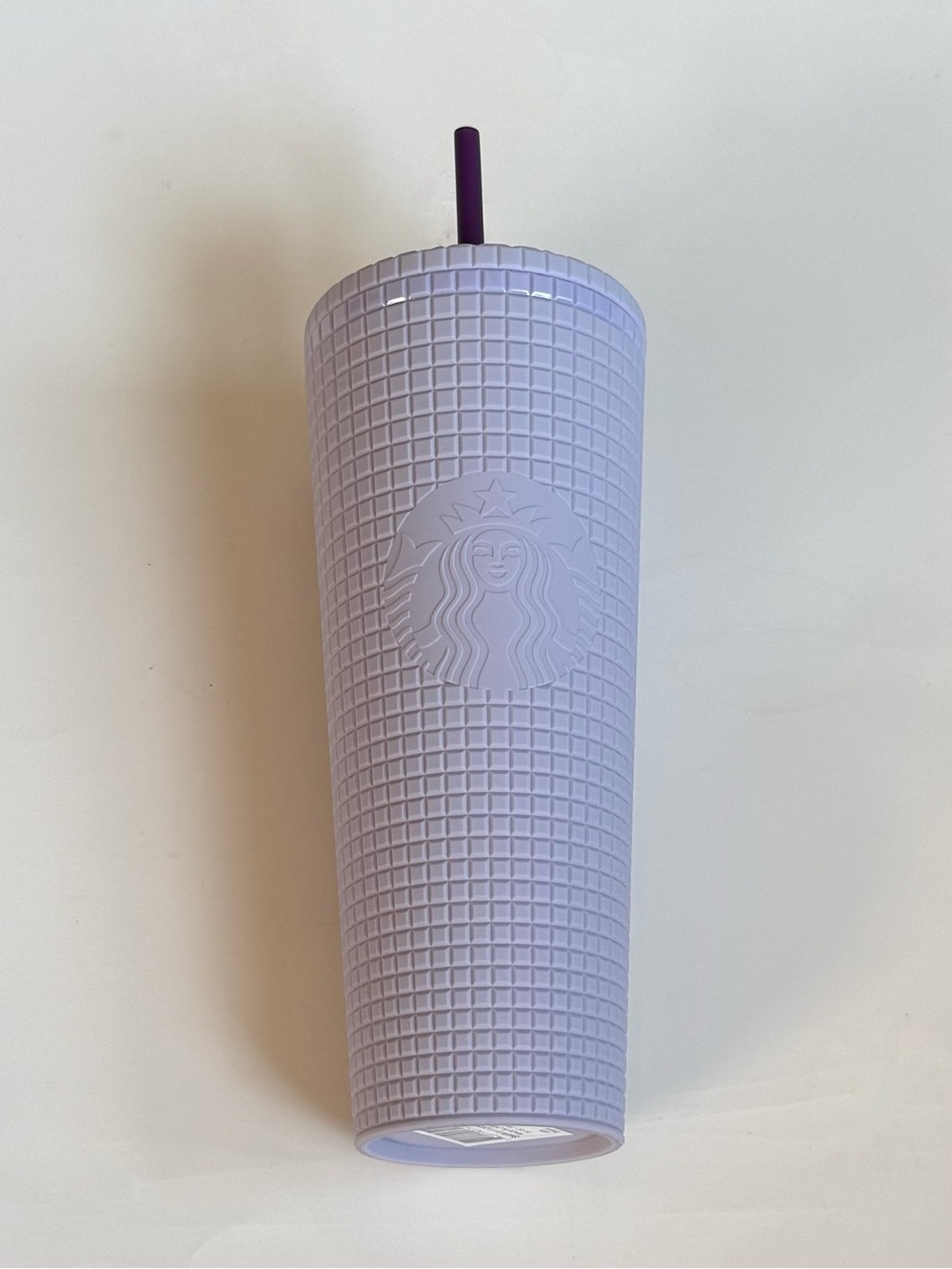 Starbucks Matte Lilac Grid Tumbler 24 Oz Cold Cup Limited Edition Venti NEW